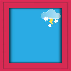 Template mit Wettericon für den Tag, Wolke, Schnee, Blitz