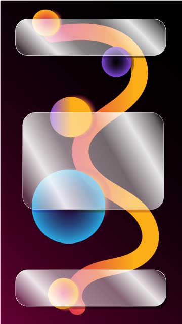 Vorlage mit abstrakten Formen und leeren Textfeldern