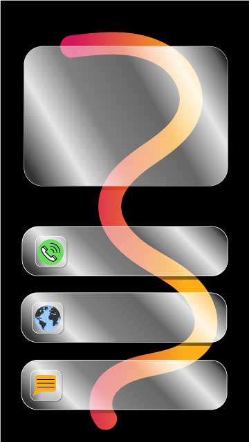 Story Vorlage mit leeren Textfeldern und social media Icons