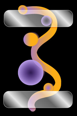 abstraktes Template mit leuchtenden Formen 