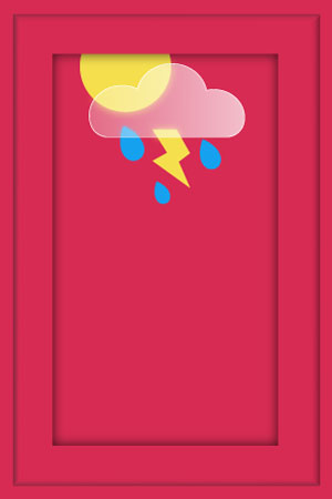 Template mit Wettersymbol, Wolke, regen, sonne und Blitz