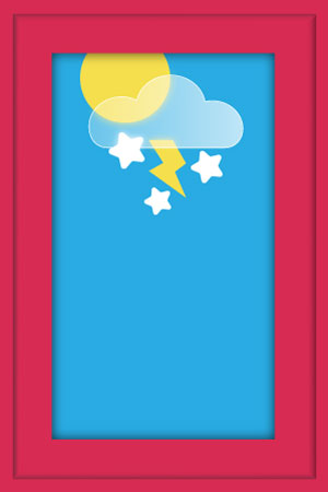 Template mit Wettersymbol, Wolke, sonne, schnee und Blitz