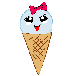 Kawaii Eis im Hörnchen