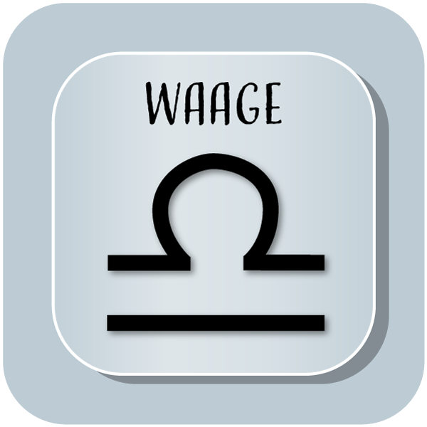 Sternzeichen Waage Sticker, künstlerische Darstellung