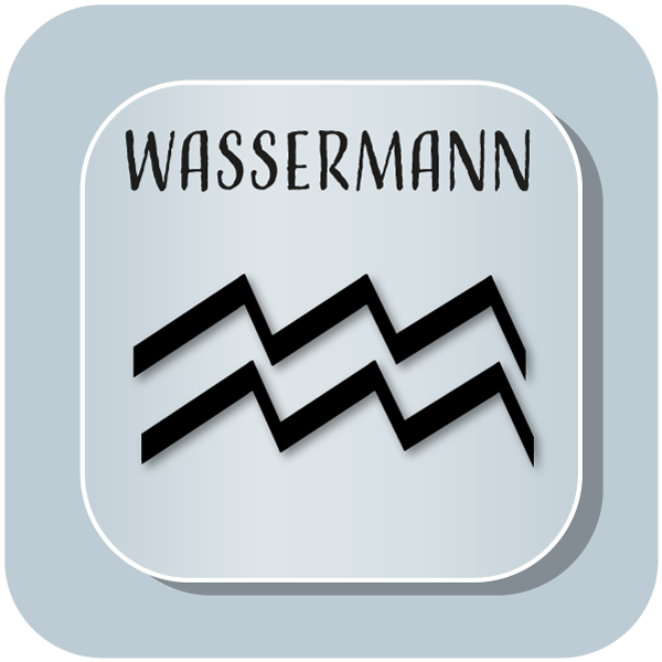Sternzeichen Wassermann Sticker, künstlerische Darstellung
