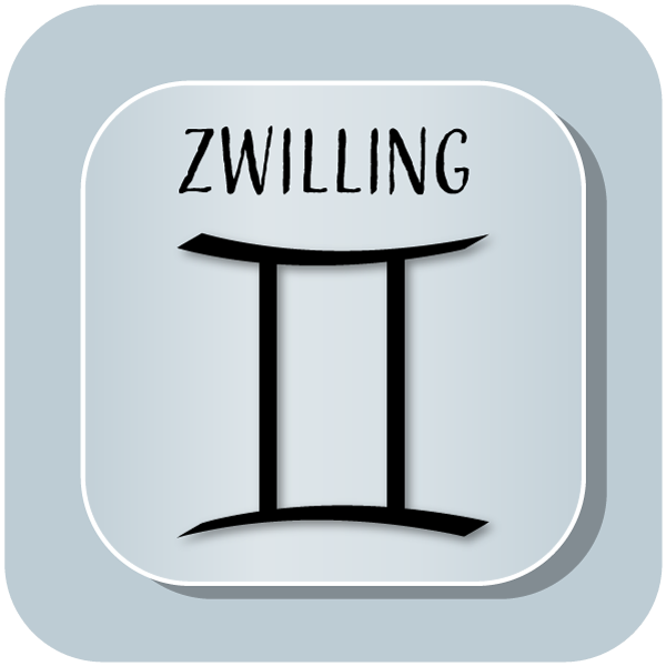 Sternzeichen Zwillinge Sticker, künstlerische Darstellung